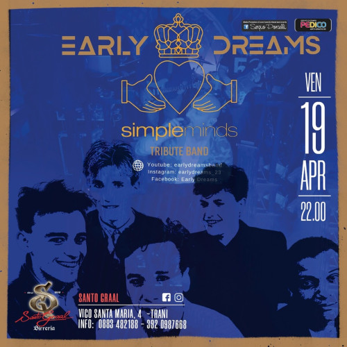 EARLY DREAMS SIMPLE MINDS TRIBUTE BAND LIVE A TRANI