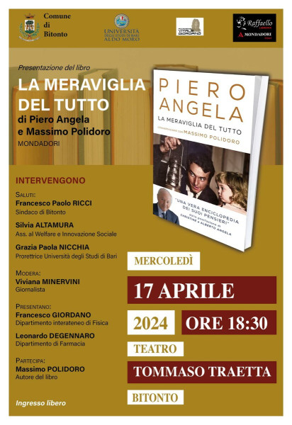 Presentazione "La meraviglia del tutto" di Piero Angela e Massimo Polidoro