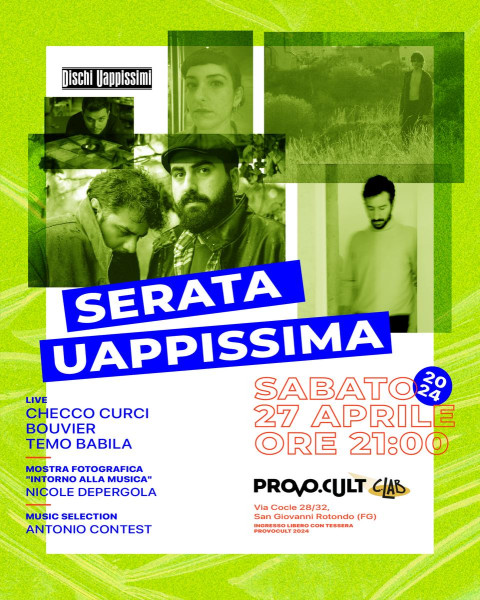 SERATA UAPPISSIMA al Provo Cult (Checco Curci + Bouvier + Temo Babila live concert)