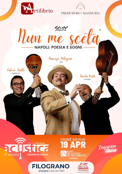 Ad Acustica il trio Pellegrini Fusillo Nesta in "Nun me sceta'"