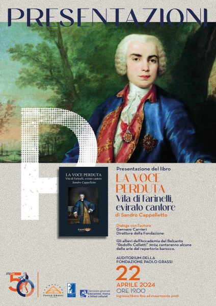 Presentazione del libro "La voce perduta  vita di Farinelli, evirato cantore" di Sandro Cappelletto
