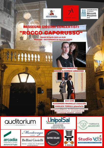 Violoncello e pianoforte per la rassegna "Rocco Caporusso"