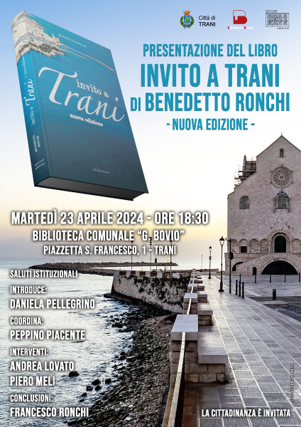 Presentazione del libro INVITO A TRANI -nuova ed.- di Benedetto Ronchi