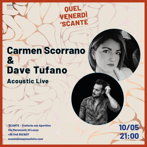 Carmen & Dave per Quel Venerdì 'Scante a Lecce