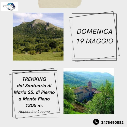 Trekking: Dal Santuario di Maria SS. di Pierno a Mte Fieno 1205 m. (Pz)