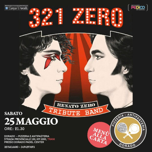 321 Renato Zero tribute band live a Trani