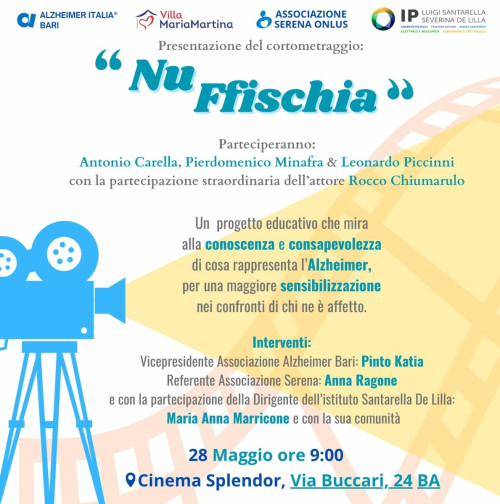 Bari – “Nu Ffischia” Cortometraggio sull&apos;Alzheimer