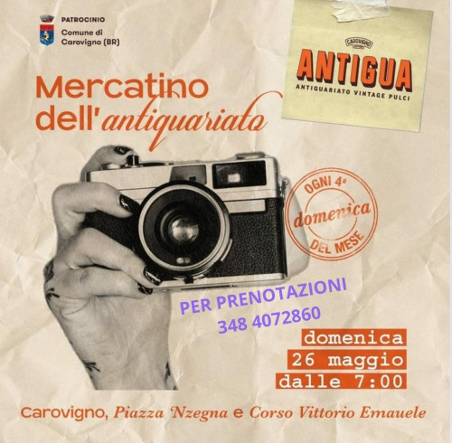 ANTIGUA MERCATINO DEL VINTAGE, ANTIQUARIATO E ARTIGIANATO