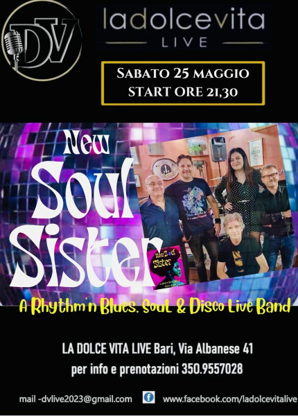 New Soul Sister - a Rhytm'n'Blues, Soul & Disco Live Band - LaDolceVita Live