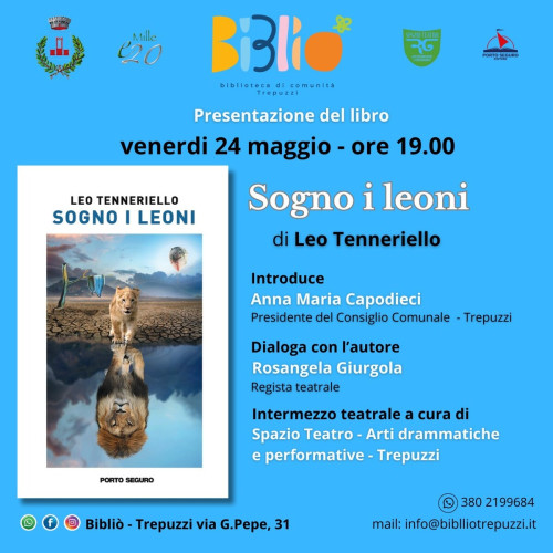 "Sogno i leoni" LEO TENNERIELLO Poesie e Prose Andando a Capo