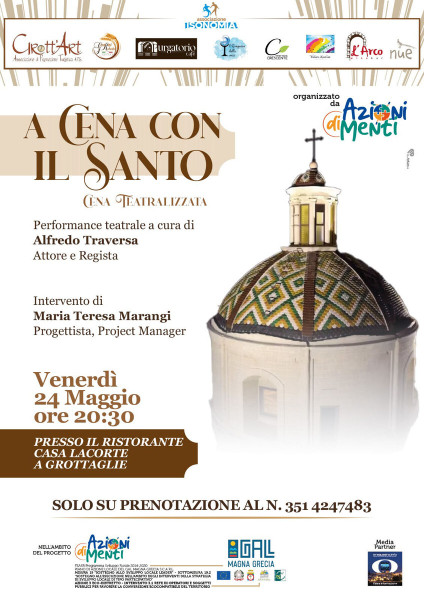 'A cena con il Santo' con 'Azioni di Menti'!