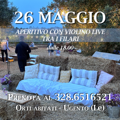 Aperitivo con violino live tra i filari