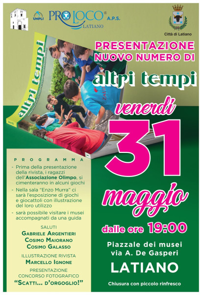 Presentazione terzo numero Altri Tempi
