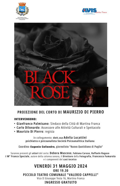 Black Rose, al Teatro Cappelli il cortometraggio di Maurizio Di Pierro