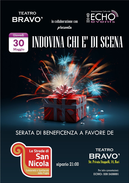 Indovina chi è di scena una serata musicale di beneficenza