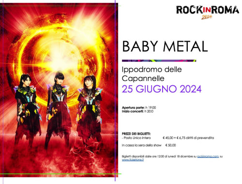 ROCK IN ROMA 2024: BABYMETAL in concerto