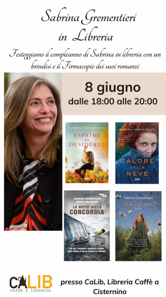 Cisternino – Sabrina Grementieri in Libreria