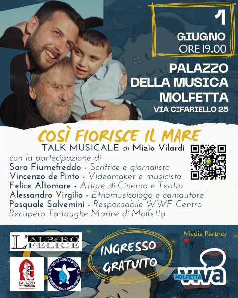 Molfetta – “Così fiorisce il mare” il Talk Musicale di Mizio Vilardi