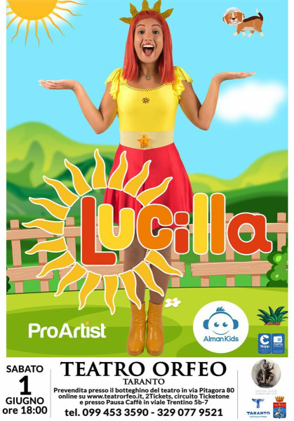 LUCILLA, LA STAR DI YOUTUBE, ARRIVA AL TEATRO ORFEO DI TARANTO