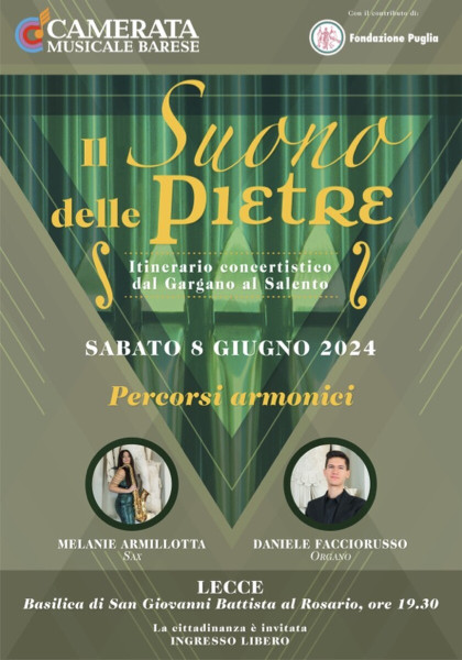 Il duo Armillotta-Facciorusso (sax e organo) in Duomo per IL SUONO DELLE PIETRE