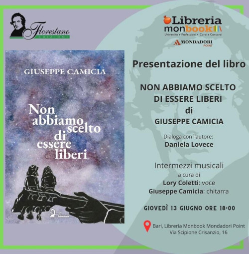 Giuseppe Camicia presenta il suo romanzo NON ABBIAMO SCELTO DI ESSERE LIBERI