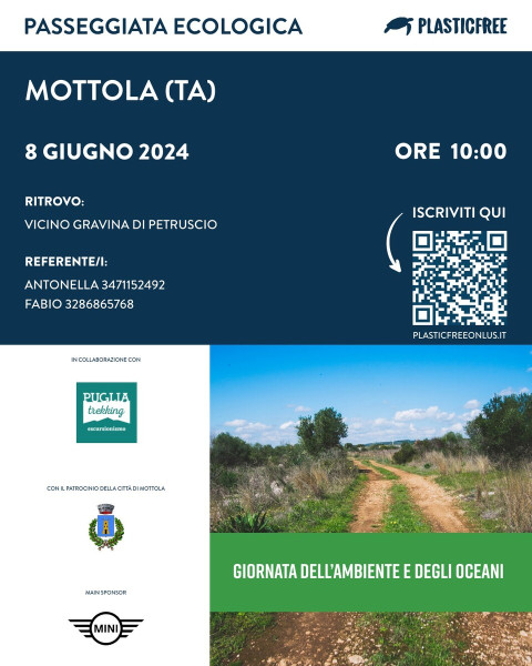 PLASTIC FREE WALK Passeggiata ecologica con raccolta e pulizia