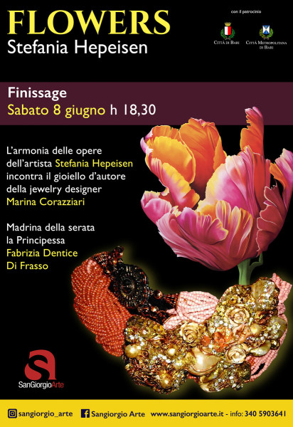 l'armonia dei dipinti  di Stefania Hepeisen incontra la raffinatezza del gioiello d'autore di Marina Corazziari