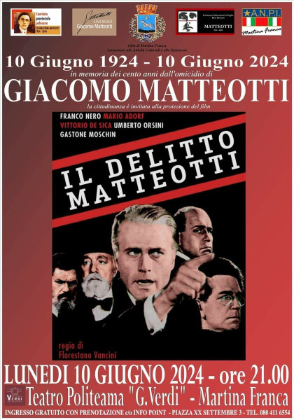 Centenario dell'assassinio fascista di Giacomo Matteotti