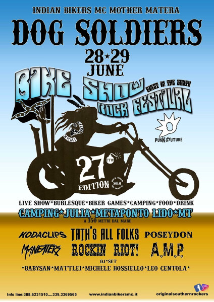 27esimo DOG SOLDIERS BikeShow & Rock Festival by INDIAN BIKERS MC