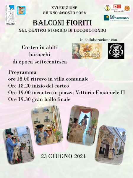 Corteo in abiti barocchi  di epoca settecentesca