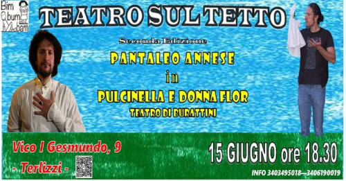 PULCINELLA E DONNA FLOR spettacolo di Burattini di Pantaleo Annese per TEATRO SUL TETTO 2edz