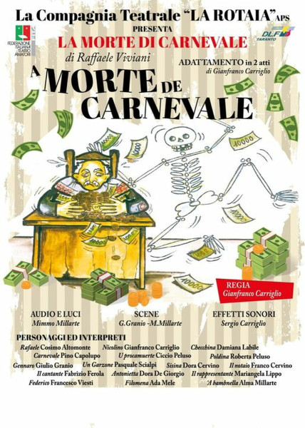 "A morte de Carnevale" commedia Teatro Villa Peripato
