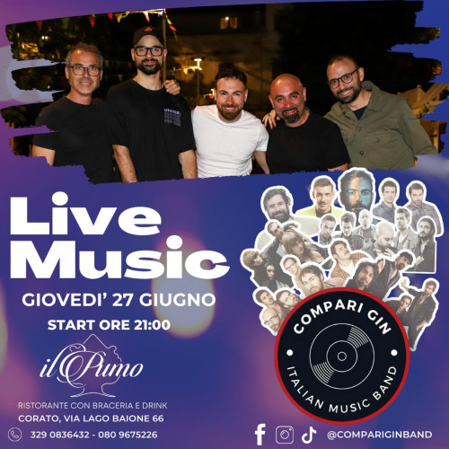 Compari Gin - Italian Music Band LIVE Corato, Il Pumo Braceria & Drink