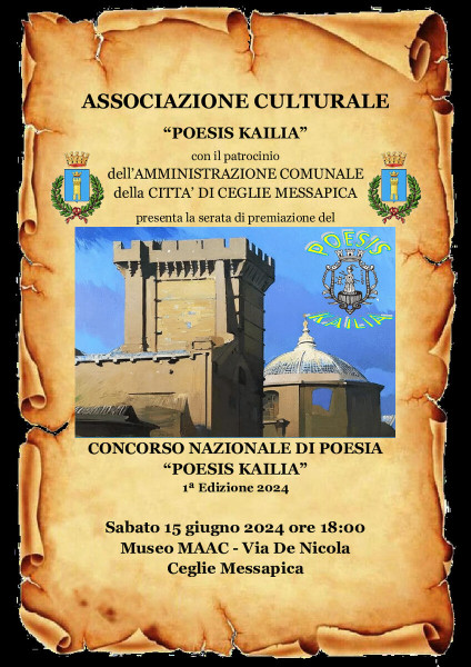 Premiazione Concorso Nazionale di Poesia "Poesis Kailia"