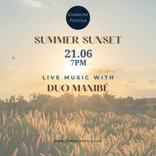 Summer Sunset: aperitivo with live music "Duo Manibé"