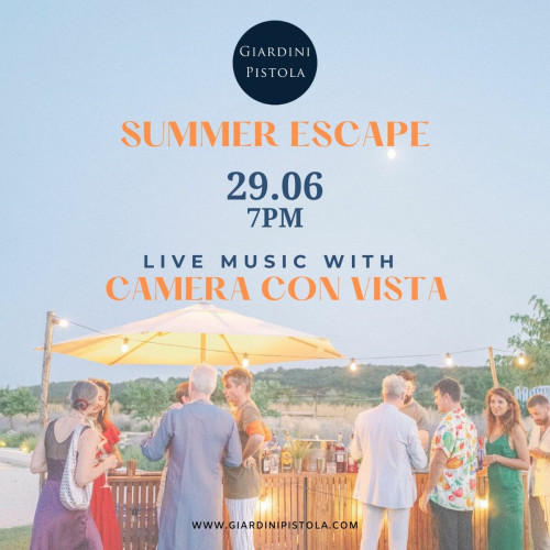 Summer Escape: aperitivo with live music "Camera con vista"