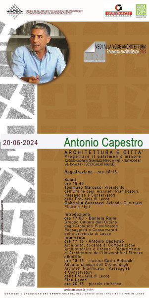 Il patrimonio minore nelle città: incontro con Antonio Capestro