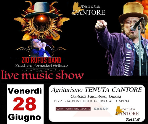 Concerto ZUCCHERO FORNACIARI tributo by ZIO RUFUS BAND at TENUTA CANTORE/GINOSA