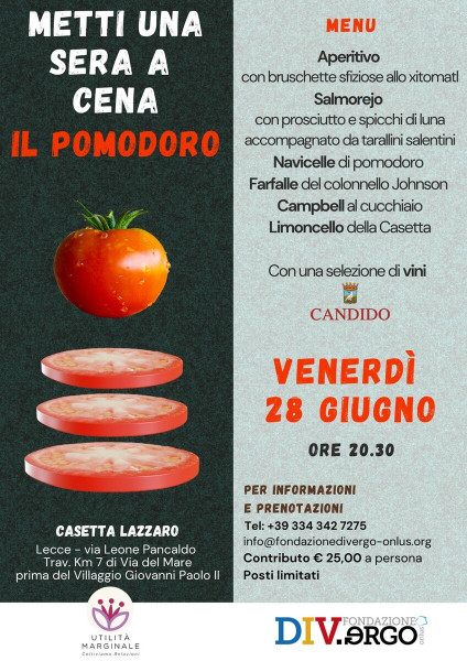 Lecce – METTI UNA SERA A CENA IL POMODORO