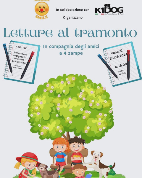Letture al tramonto con gli amici a 4 zampe
