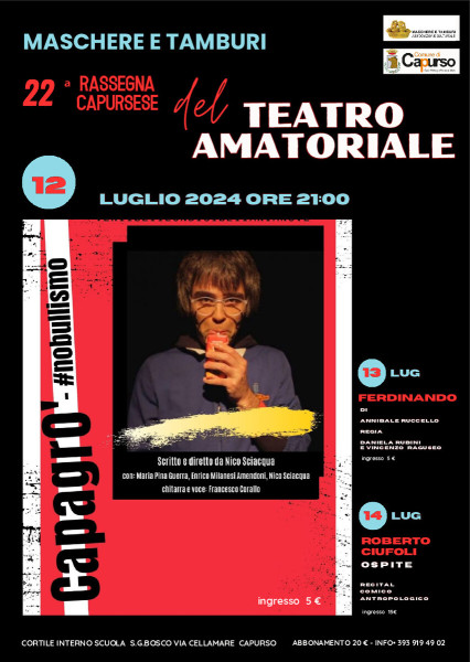 22 Rassegna  Capursese  del Teatro Amatoriale