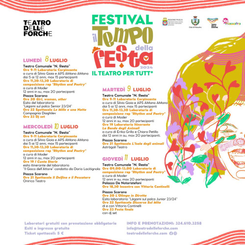 IL TEMPO DELLA FESTA 2024 Festival _Il Teatro per Tutt*