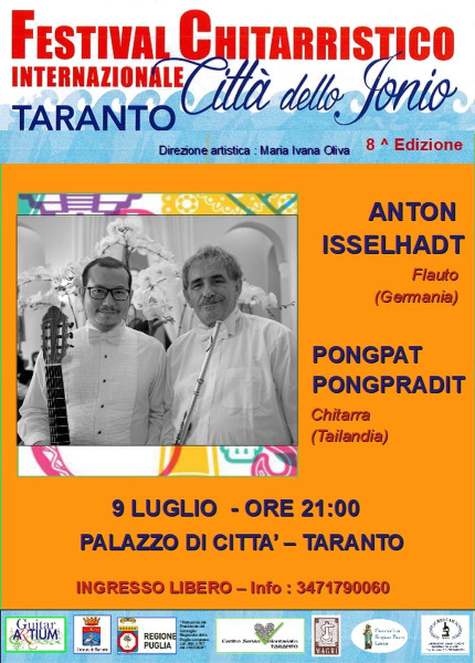 FESTIVAL CHITARRISTICO INTERNAZIONALE CITTA' DELLO JONIO-DUO Anton Isselhardt  flauto/Germania e Pongpat Pongpradit chitarra/Tailandia