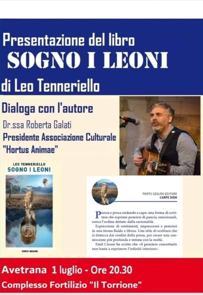 "Sogno i leoni" LEO TENNERIELLO Poesie e Prose Andando a Capo