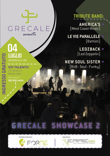 Grecale Showcase 2: Battisti, Led Zeppelin, West Coast & Funky