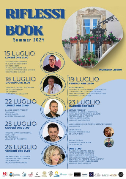 Martina Franca – Riflessi Book Summer 2024: incontri con gli autori tra chiostri e terrazze -1