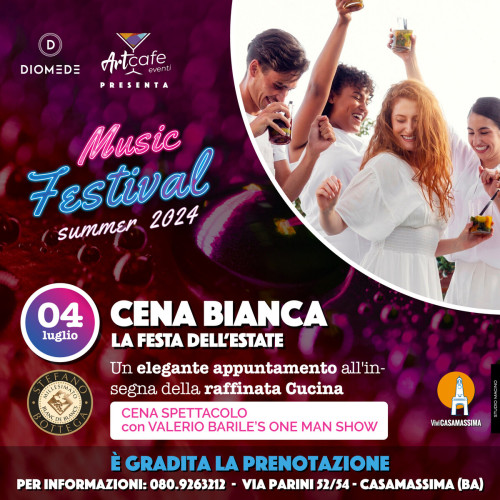 Cene Bianca + Spettacolo & Gadget w/ Valerio Barile