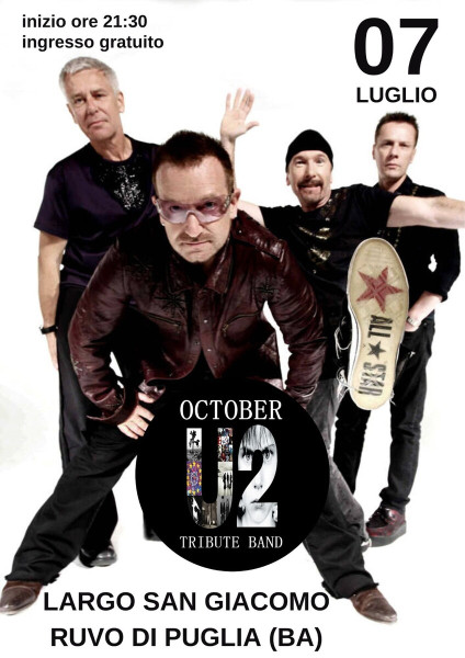 OCTOBER, tributo agli U2 live - INGRESSO LIBERO