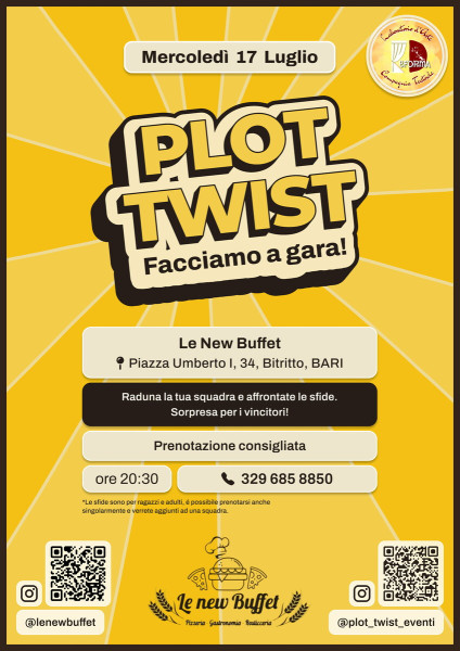 PLOT TWIST facciamo a gara