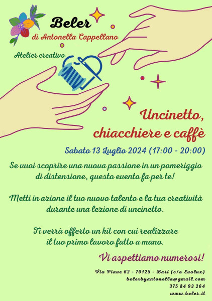 Uncinetto, chiacchiere e caffè